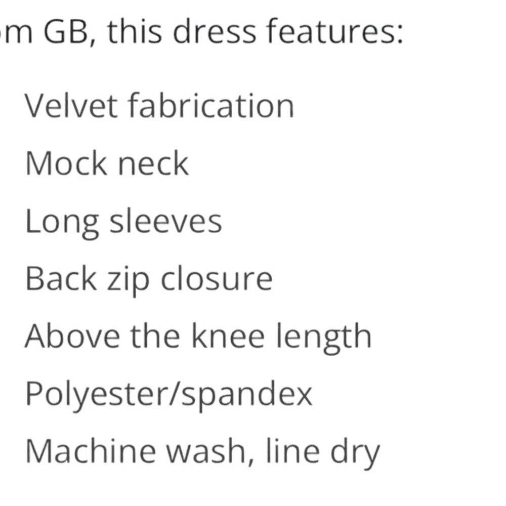GB Red Velvet Stretch High Mock Neck Long Sleeve Holiday Cocktail Party Dress - Picture 15 of 16